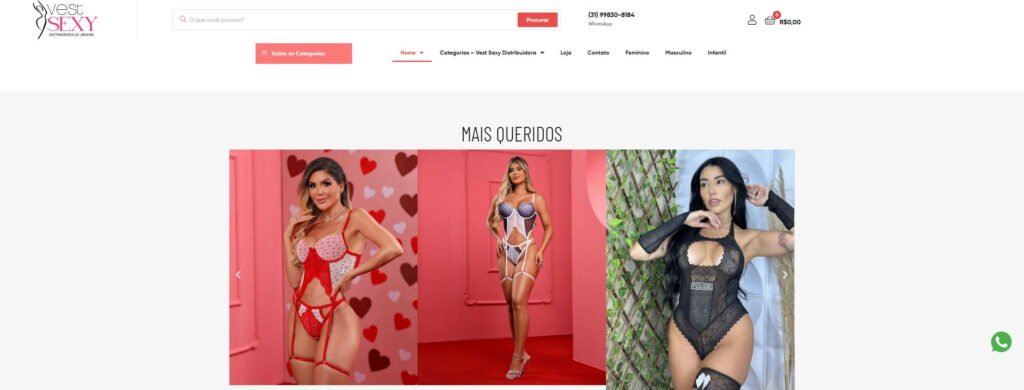 Criação da Loja Virtual Vest Sex Shop