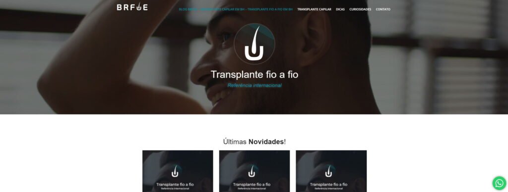 Criação do Site BR FUE Transplante Fio a Fio