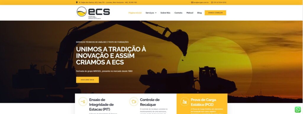 Criação do Site ECS Engenharia