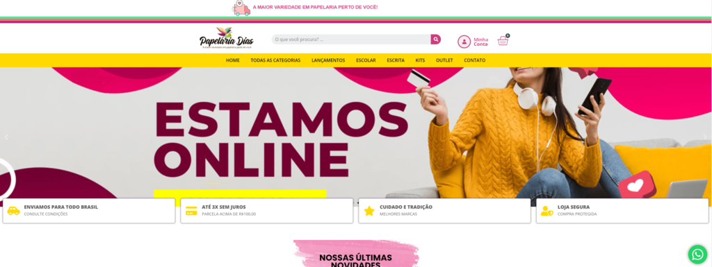 Criação do Site Papelaria Dias