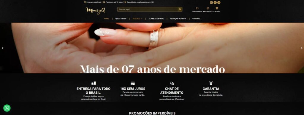 Criação da Loja Virtual Minas Gold