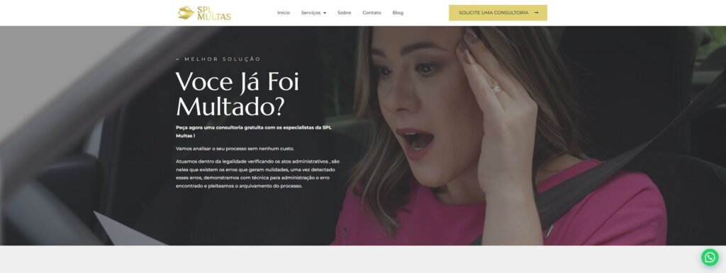 Criação do Site SPL Multas - Agência Digital HGX