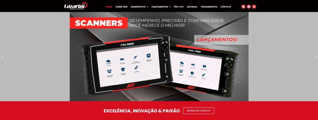 Criação do Site Lazarini Equipamentos