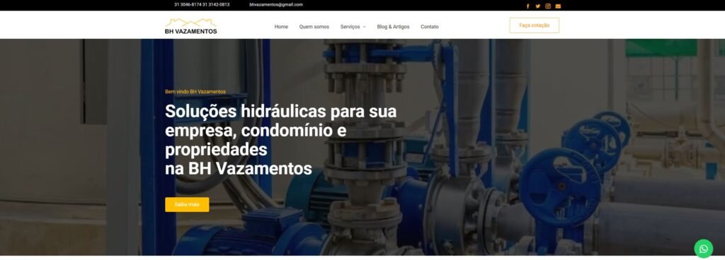 Criação do Caça Vazamentos - Agência Digital HGX