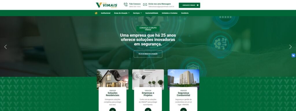 Criação do Site Grupo VIMAIS - Agência Digital HGX
