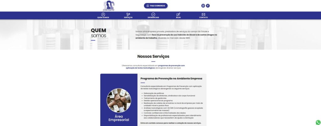 Criação do Site Contexto - Agência Digital HGX