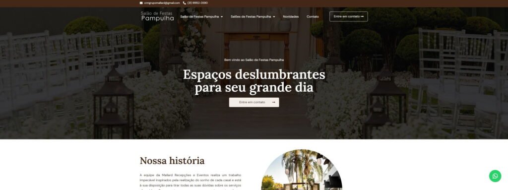 Criação do Site Salão de Festas BH - Agência Digital HGX