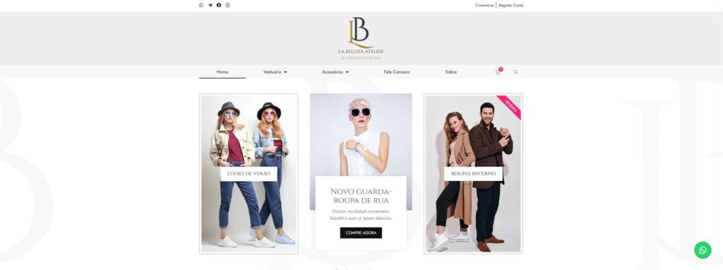 Criação da Loja Virtual - La Bellita Atelier