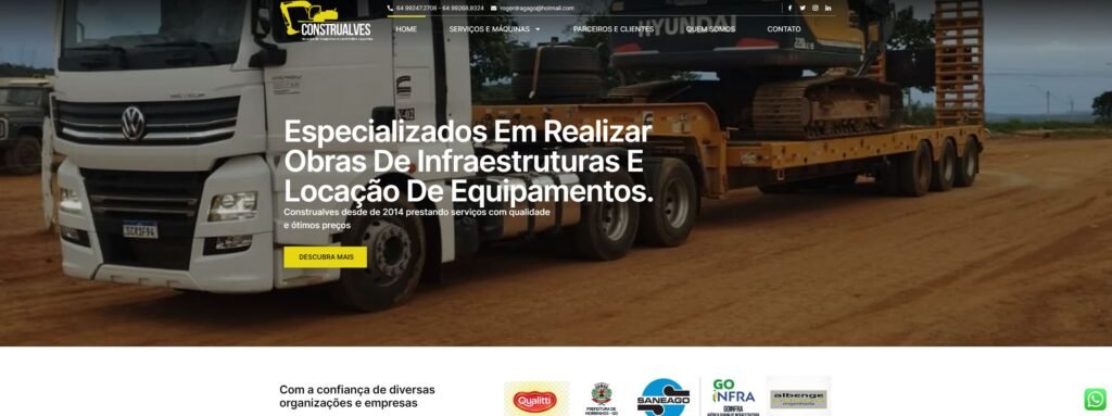 Criação do Site Construalves - Agência Digital HGX Criação de Sites e Marketing Digital
