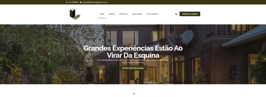 Criação Site Forma Engenharia - Agência Digital HGX Criação de Sites e Marketing Digital