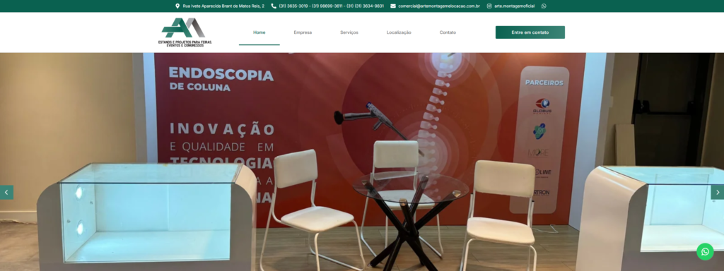 Criação do Site Arte e Montagem Locação - Agência Digital HGX