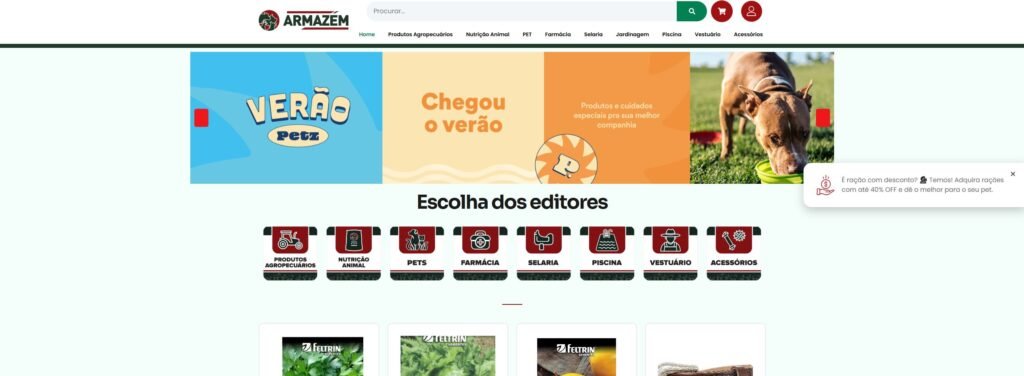 Criação da Loja Virtual Armazem - Agência Digital HGX Criação de Sites Incríveis e Marketing Digital Inteligente
