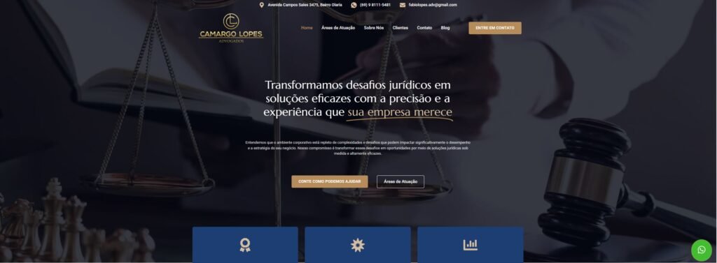 Criação do Site Camargo Lopes Advodados - Agência Digital HGX Criação de Sites Incríveis e Marketing Digital Inteligente