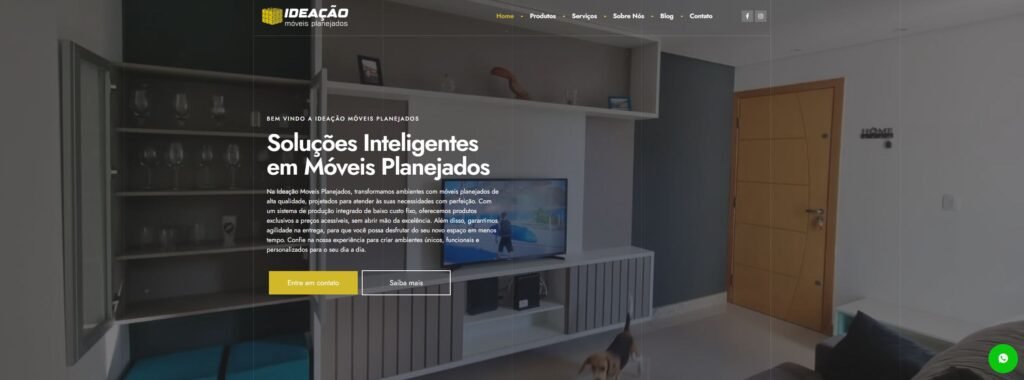 Criação do Site Ideação Móveis Planejados - Agência Digital HGX Criação de Sites Incríveis e Marketing Digital Inteligente