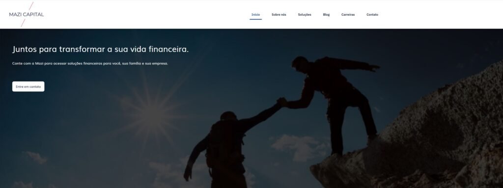 Criação do Site Mazi Capital - Agência Digital HGX Criação de Sites Incríveis e Marketing Digital Inteligente